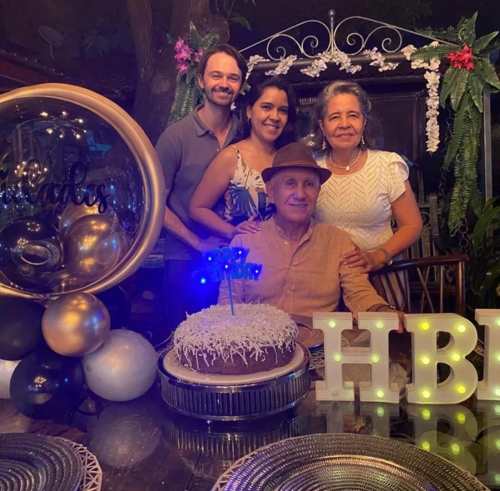 Celebrating a birthday party. 